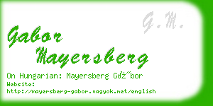 gabor mayersberg business card